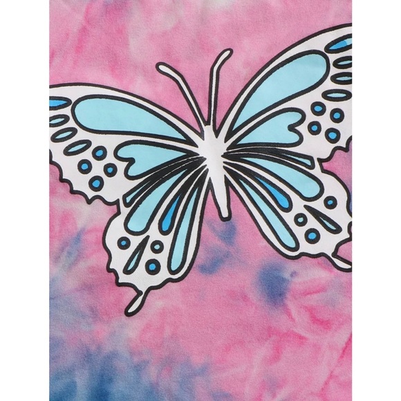 Butterfly Blue & Pink Tye Dye Crop Cami 🦋 - Picture 4 of 6